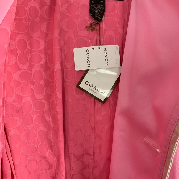 Coach Pink Soho Sateen Trench Coat - Picture 4 of 4